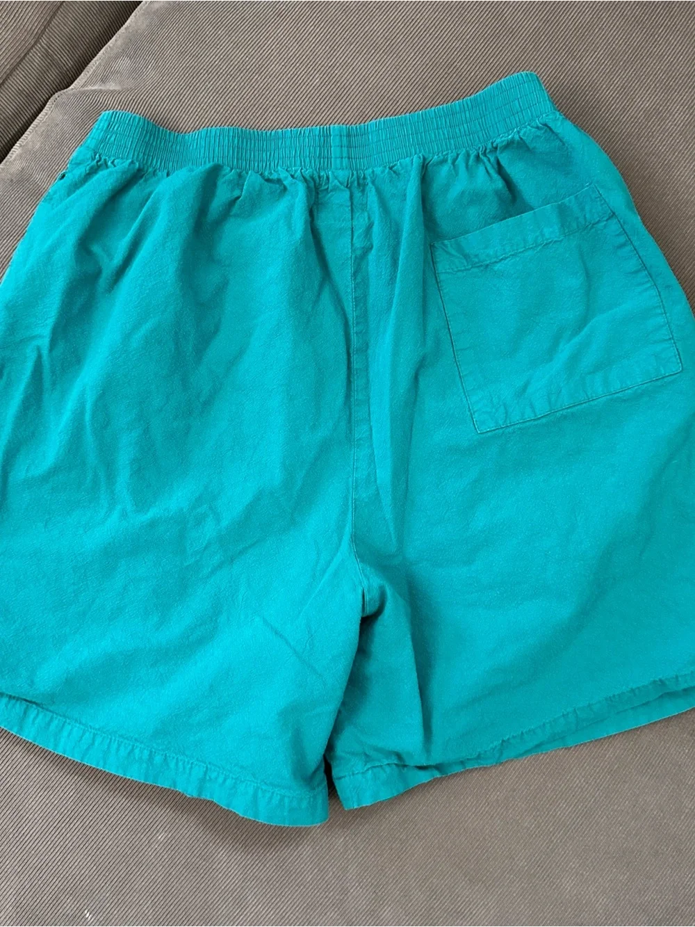 Kanan Banana Sail Cancun Mexico Teal Elastic Waist Shorts Large